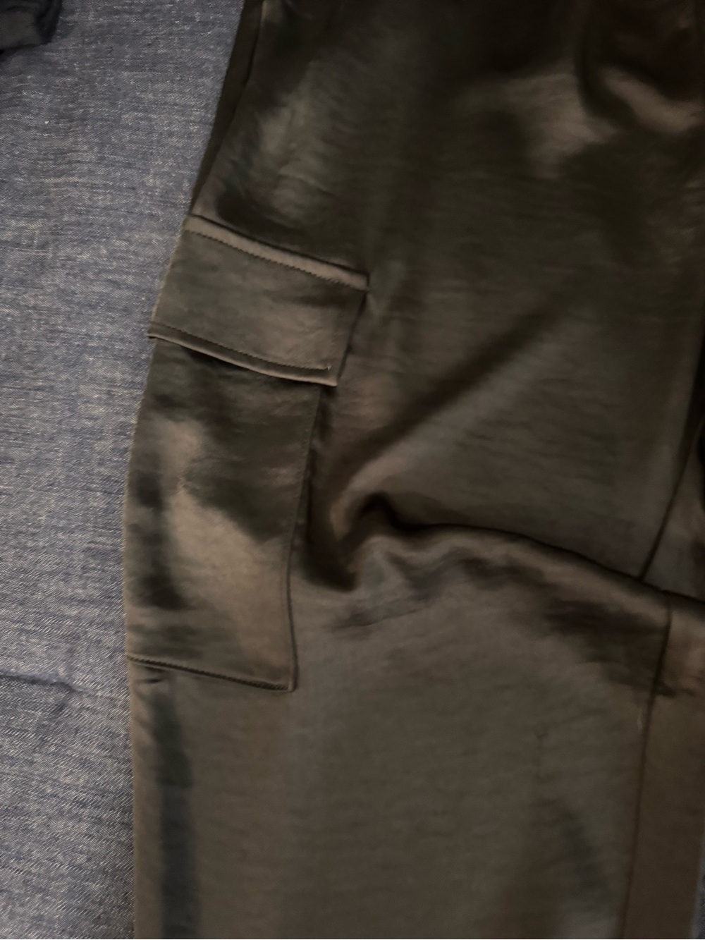 Womens Black Cargo Pants with Side Pocket jogger…Macys